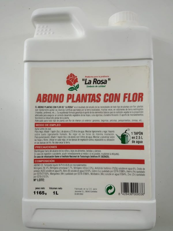 Abono líquido plantas con flor 1 litro